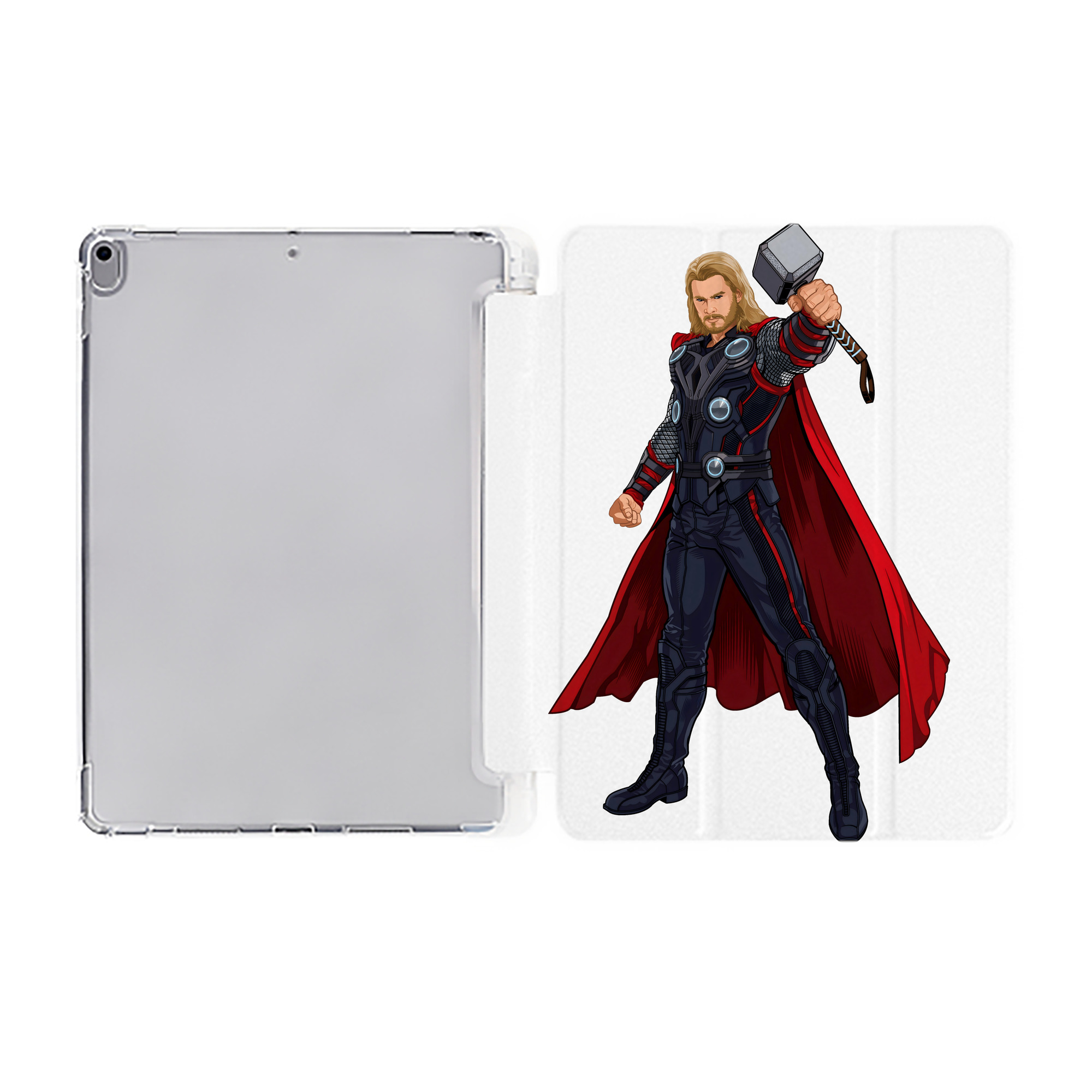 （画像用） アベンジャーズ The Avengers IPad ケース ペン収納付き 三つ折りスタンド PUレザー×シリコン 対応機種9.5/10.5/10.9インチ